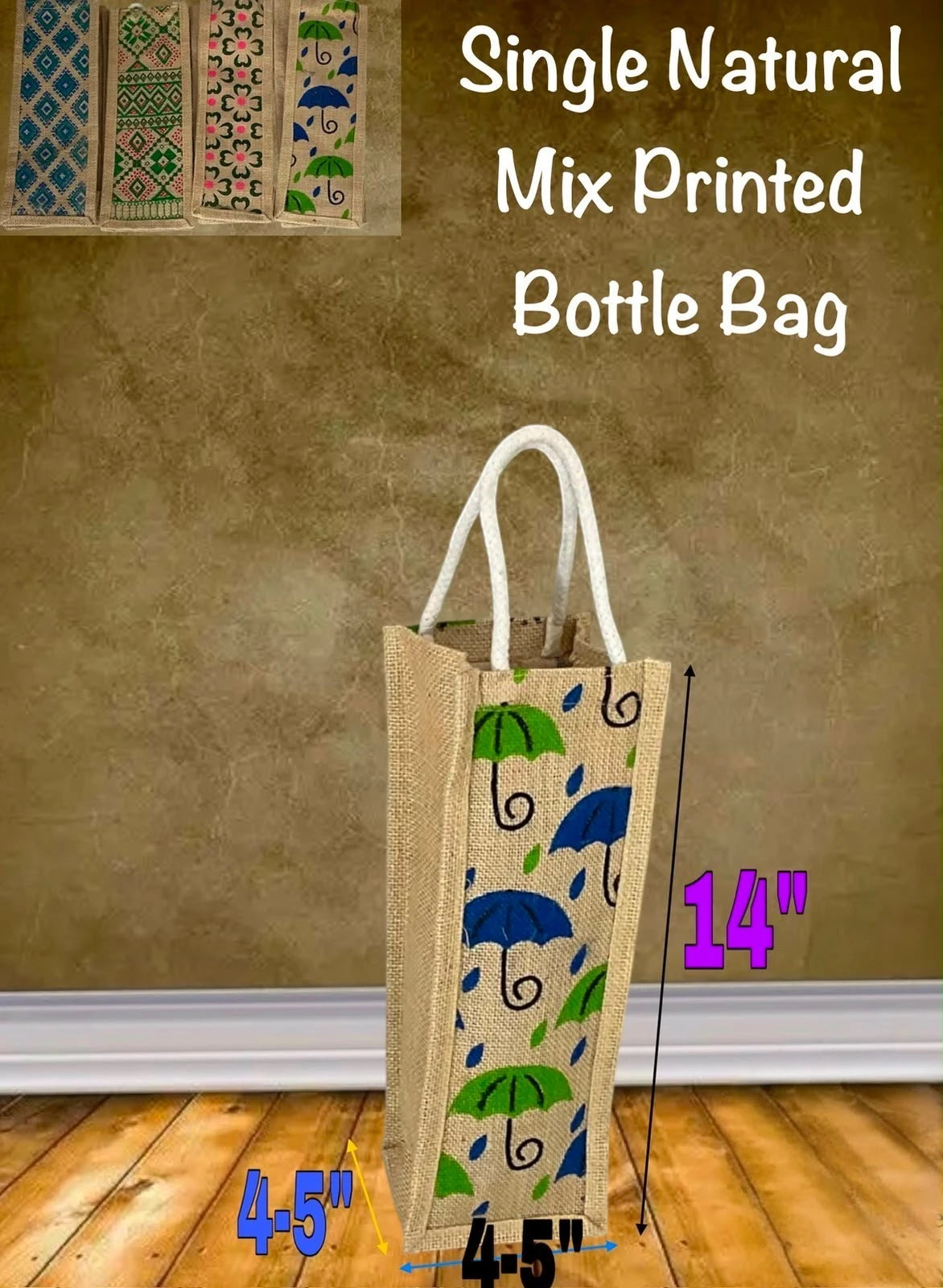 Jute Water Bottle bag with handle