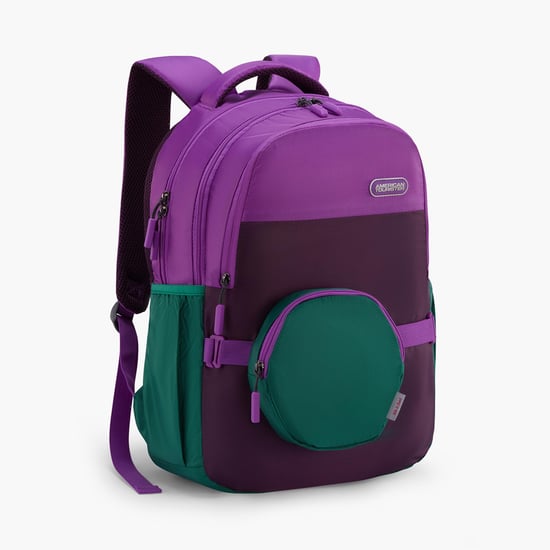 American Tourister Zipper Hestia 3.0 Polyester Men's Backpack (Free Size, Purple) With 1 Year Warranty