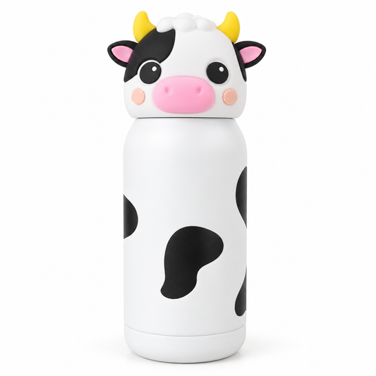 Kids Insulated Hot & Cold Water Bottle – 280 ml | Animal Silicon lids