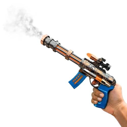 TIPTOP Premium Machine Gun for Kids – Realistic Metallic Finish|Recoil Vibration,Smoke Effect,Light & Sound|Hard Plastic|Role play Toy Gun - Lightweight & Durable Adventure |Return Gift