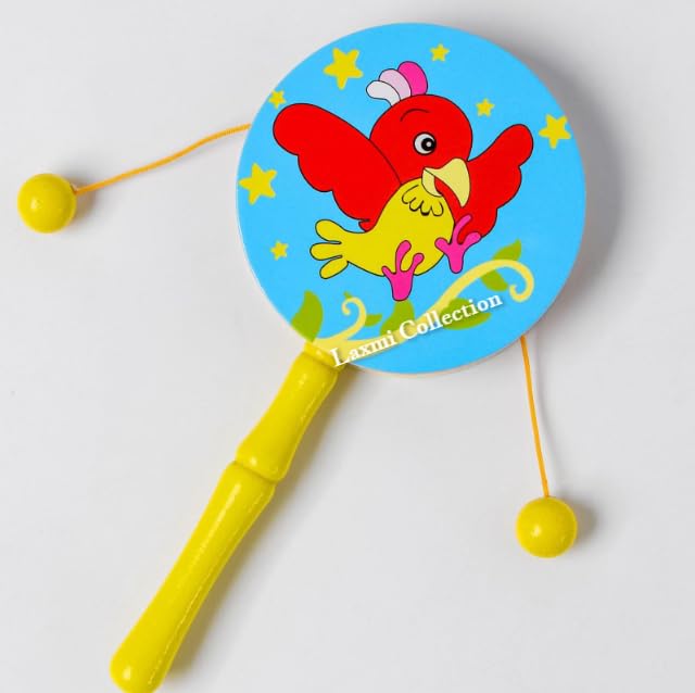 Wooden Cartoon Bell Rattle Musical Toy for Kids