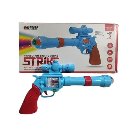 Strike Electric Projection Light and Sound Gun Toy