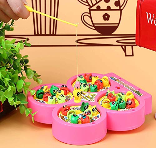 TIPTOP Fishing Catching Game Magnetic, Fish Catching Toy (Assorted Colour)