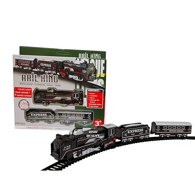 Rishi Quality Bump and Go Musical Smoke Toy Train with Lights