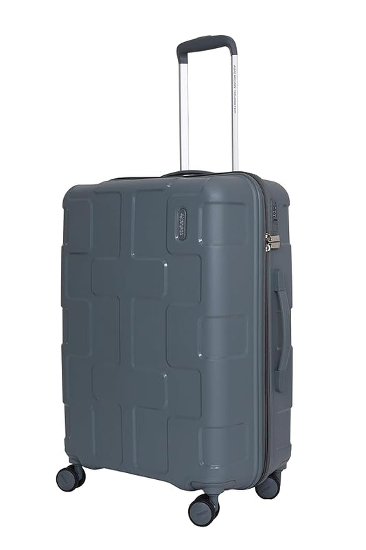 American Tourister Rinia Hard Sided Spinner Luggage Trolley Grey
