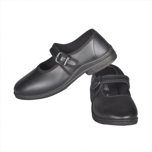 Odyssia School Shoes with Buckle for Girls CL4012 - Black