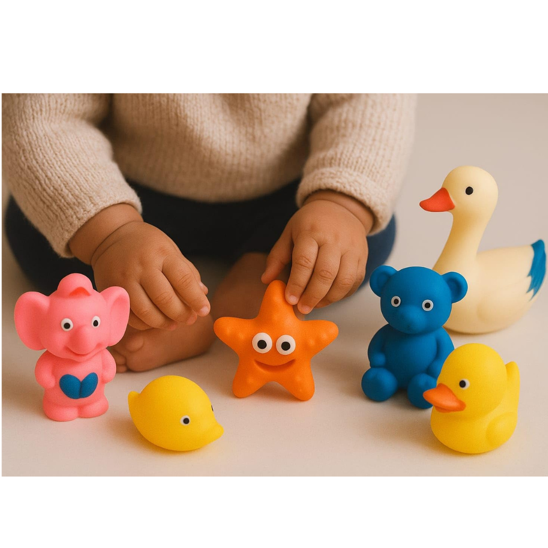 Animal Squeeze Bath Toys 6 Pcs Set