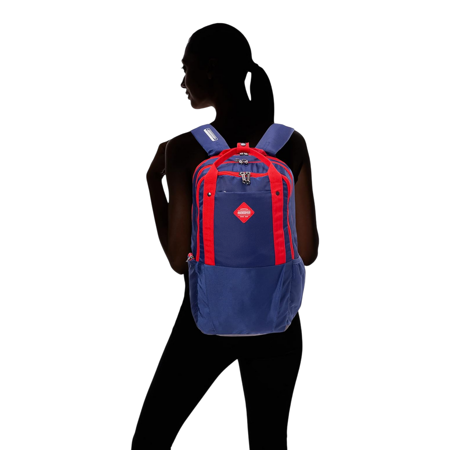 American Tourister Durable Blue Unisex Mini Football Dobby Casual Backpack