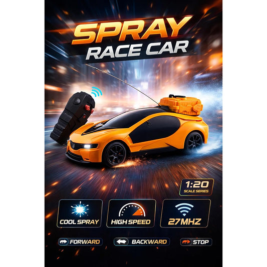 DUnicart Stores SRC-120-27MHZ 3D Light Smoke Spray RC Racing Car Toy