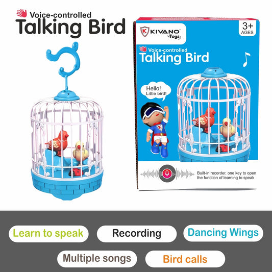 Voice Controlled Talking Bird Toy Type-C Rechargeable