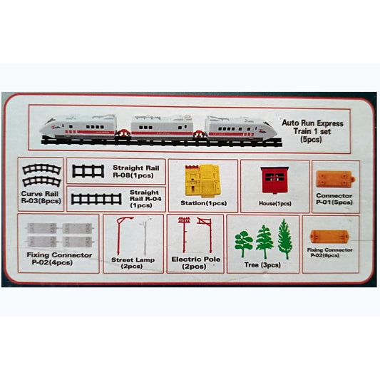 Mivyaa World SPEED001 Battery Operated 39-Piece Train Set Toy