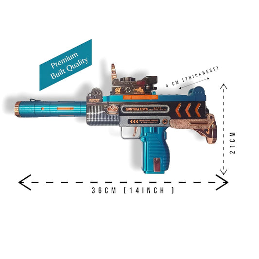 Musical Smoke Snipper Gun with Moving Top Loader, Smoke Telescopic Barrel, and Vibration Effect