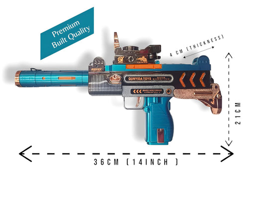 Musical Smoke Snipper Gun with Moving Top Loader, Smoke Telescopic Barrel, and Vibration Effect