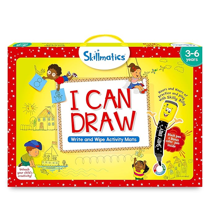 Skillmatics I Can Draw Reusable Activity Mats - Learning Fun Ages 3-6