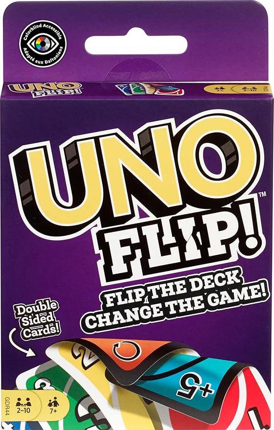 Mattel Games UNO Flip Double-Sided Family Strategy Card Game