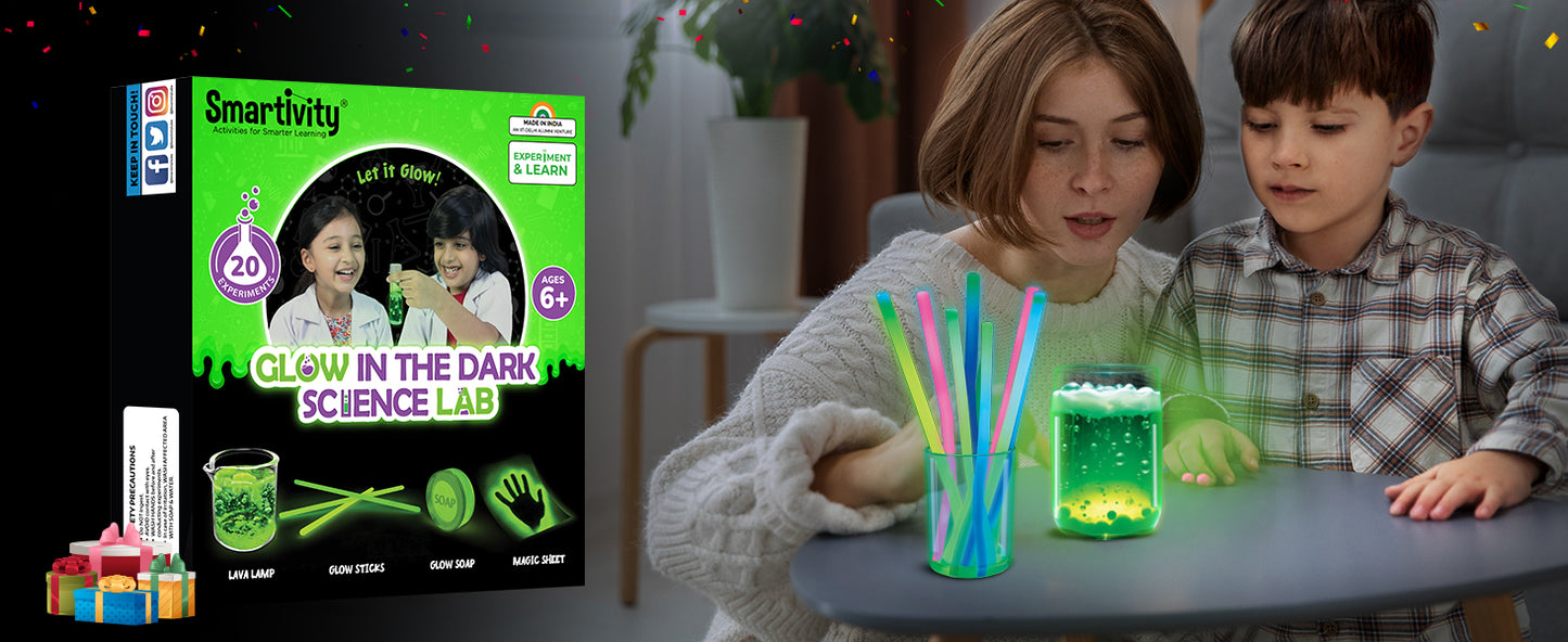 Smartivity Magic Glow-in-the-Dark Science Lab Kit for Kids STEM Experiments