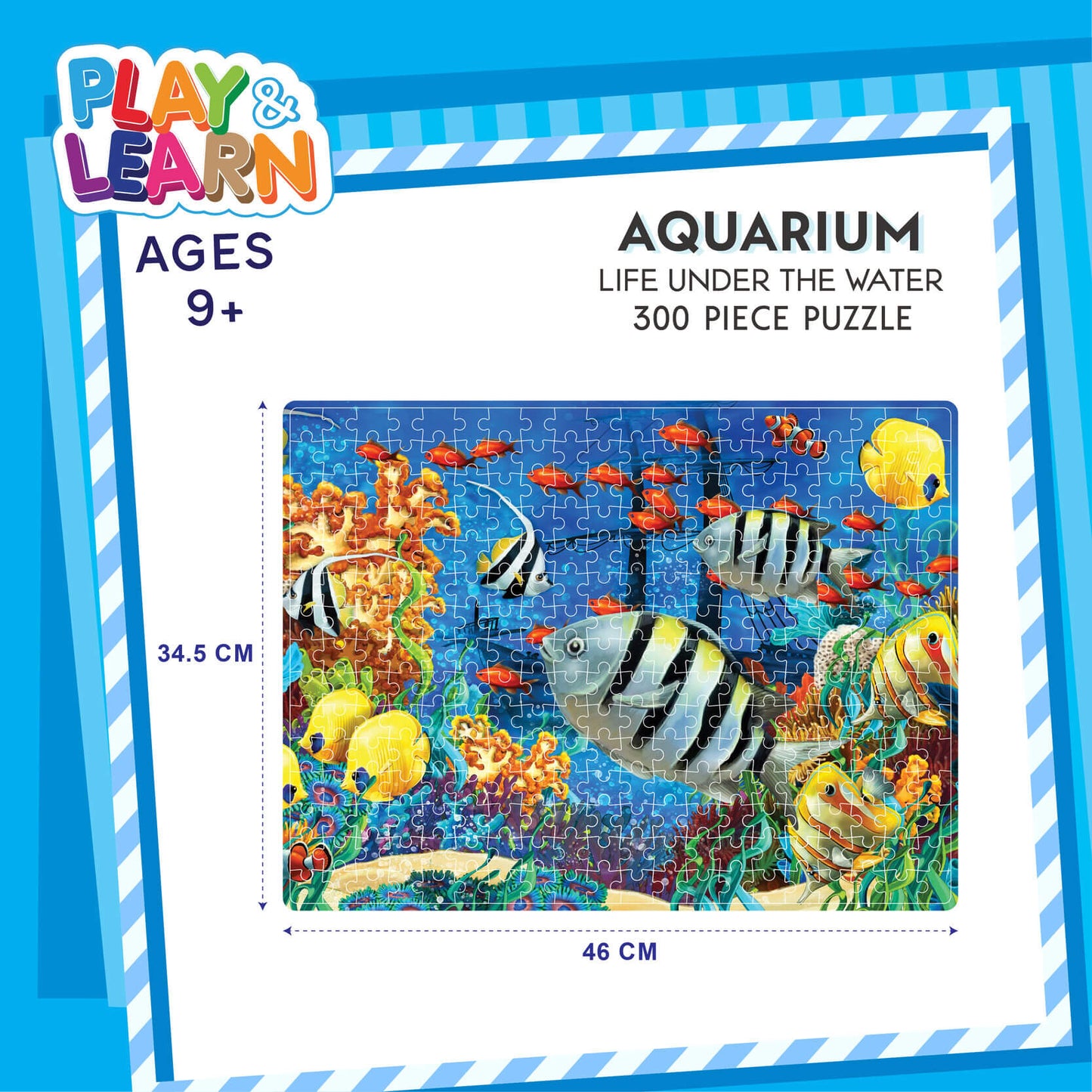 Vibrant Underwater Aquarium 300-Piece Jigsaw Puzzle for Engaging Family Fun