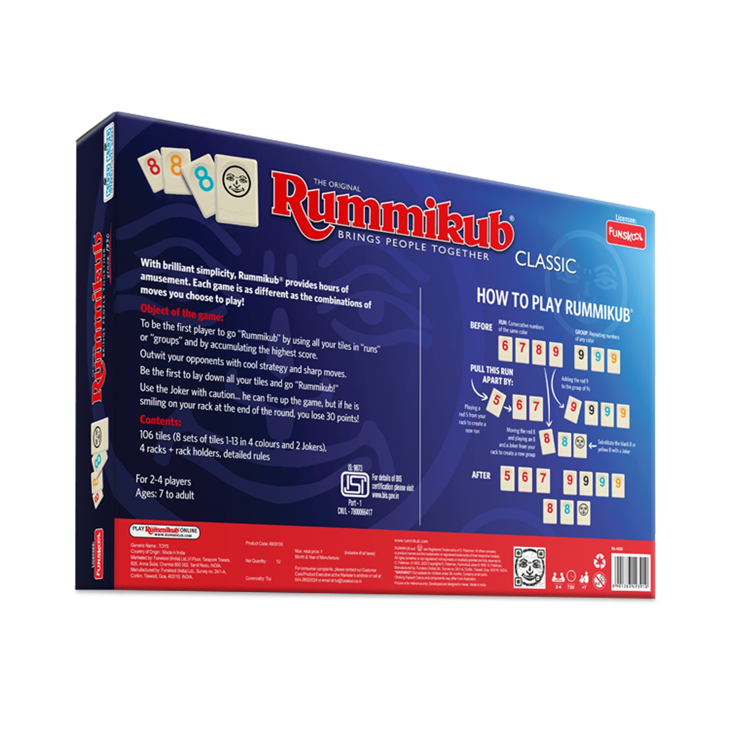Funskool Rummikub Classic | Back Perspective