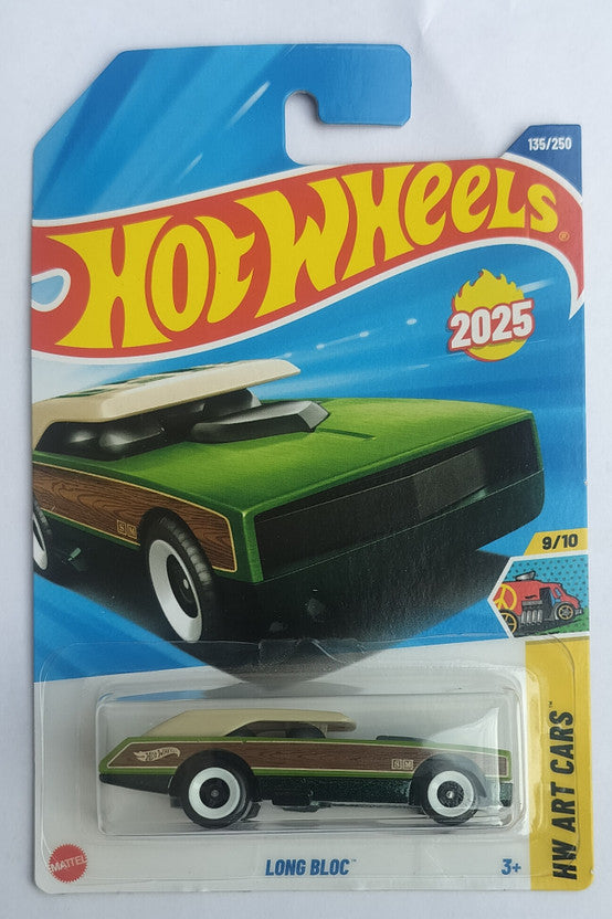 Hot Wheels Long Bloc – Green | HW Art Cars Die-Cast
