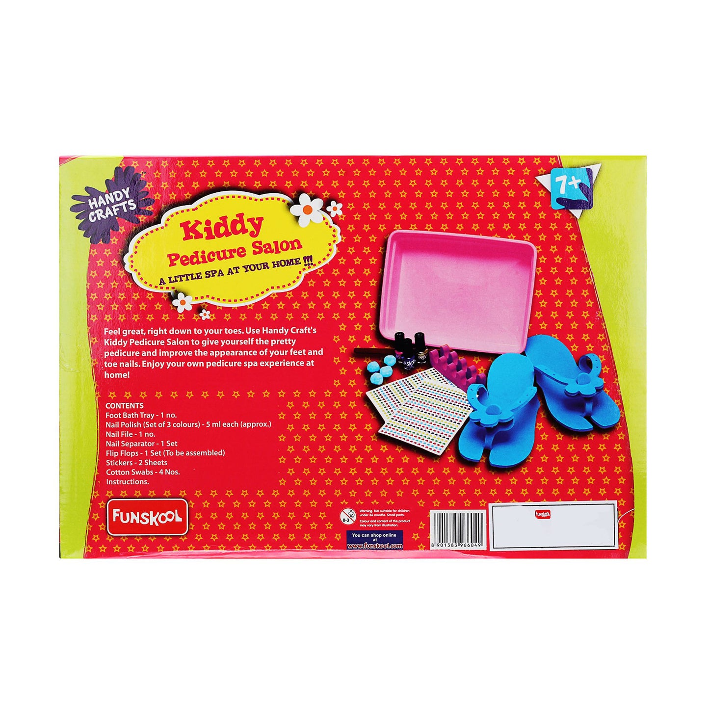 Funskool Handycrafts Kiddy Pedicure Salon and Creative Nail Art Set