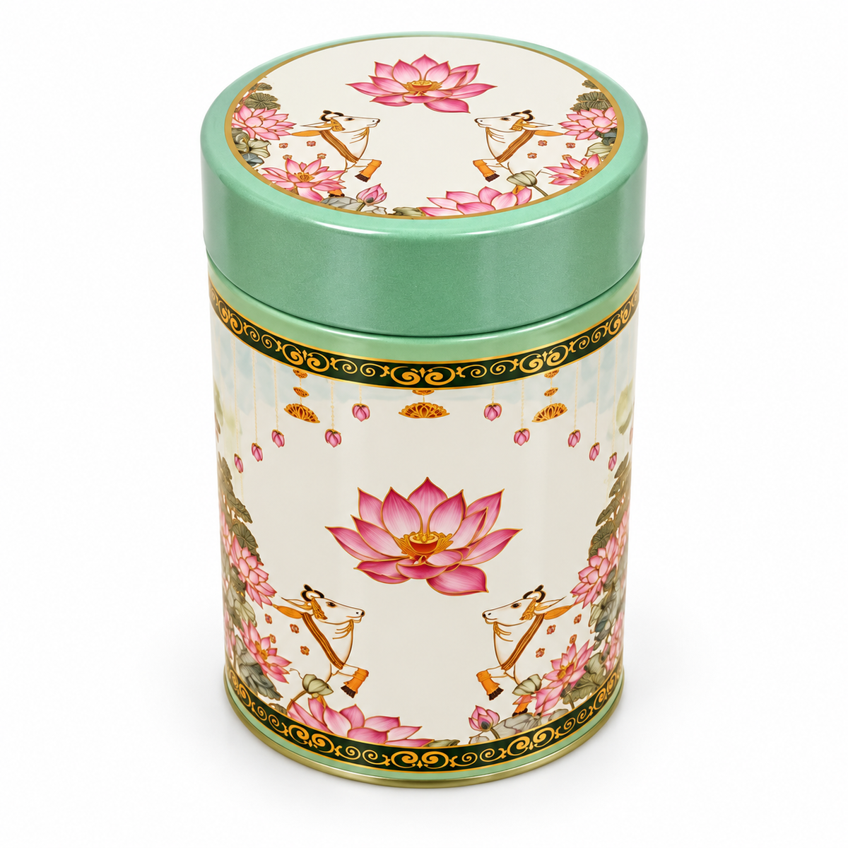4 inch Designer Air tight Container Tin - 1 pcs