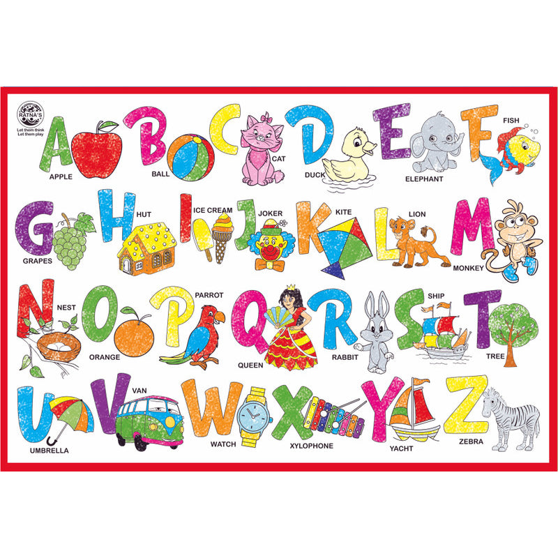 Jumbo Alphabet Colouring Mat | Child Colouring