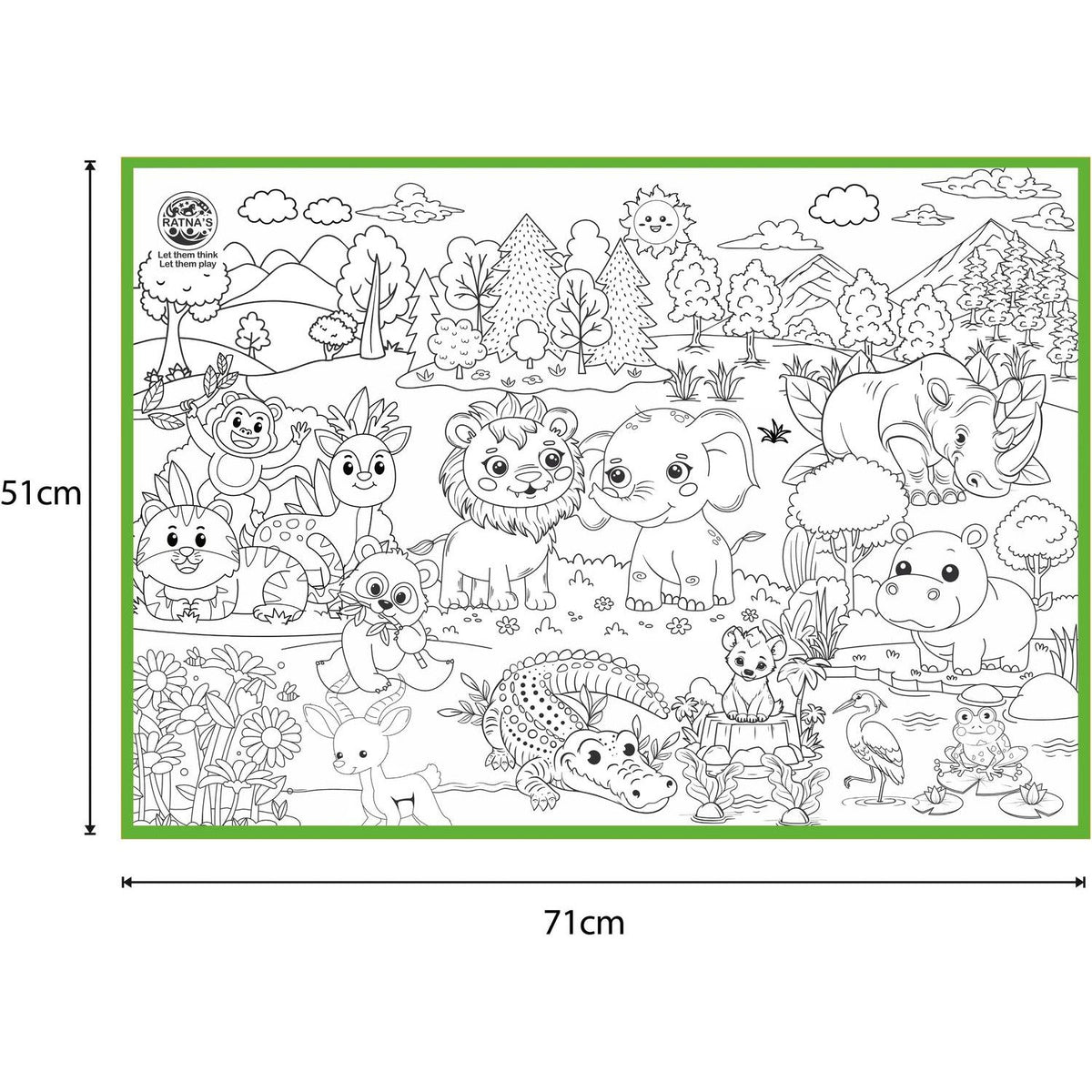 Jungle Jr Colouring Mat | Child Colouring