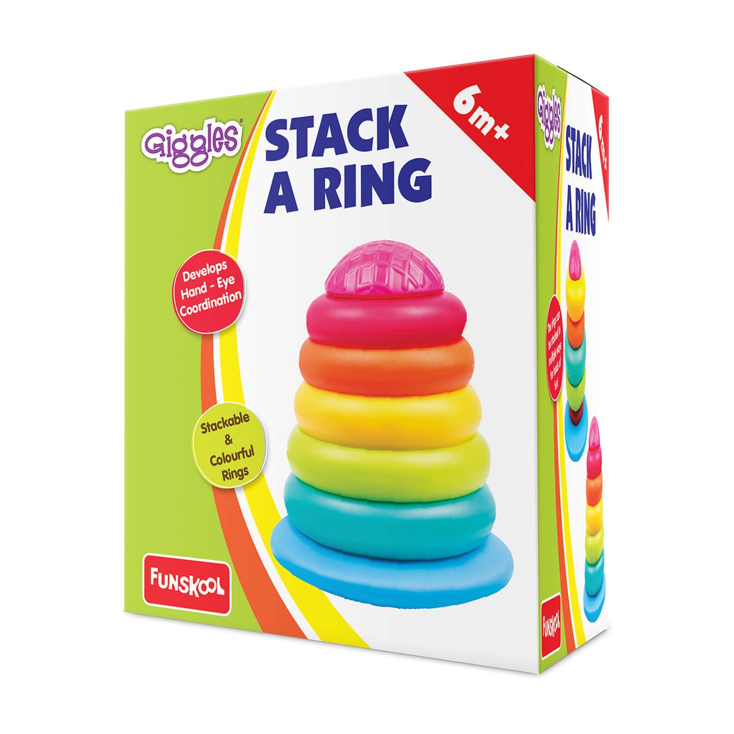 Funskool Colorful Stacking Rings Toy for Babies, Develops Motor & Cognitive Skills