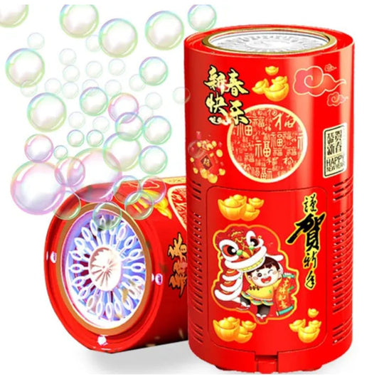 TIPTOP Automatic Bubble Machine Red | LED Lights for Kids