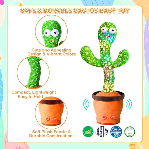 TIPTOP Talking Dancing Cactus Toy | Side View