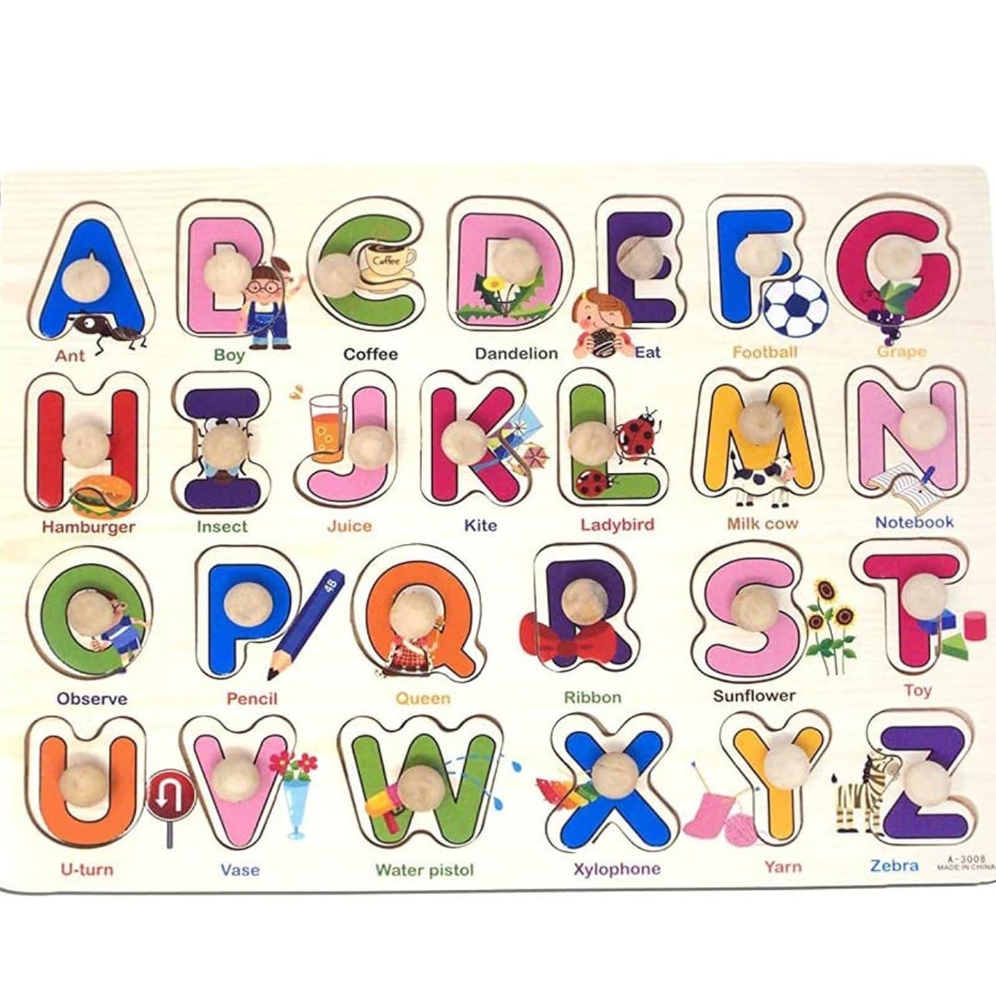 TIPTOP Wooden Alphabet & Animal Jigsaw Puzzles | 2-Pack Educational