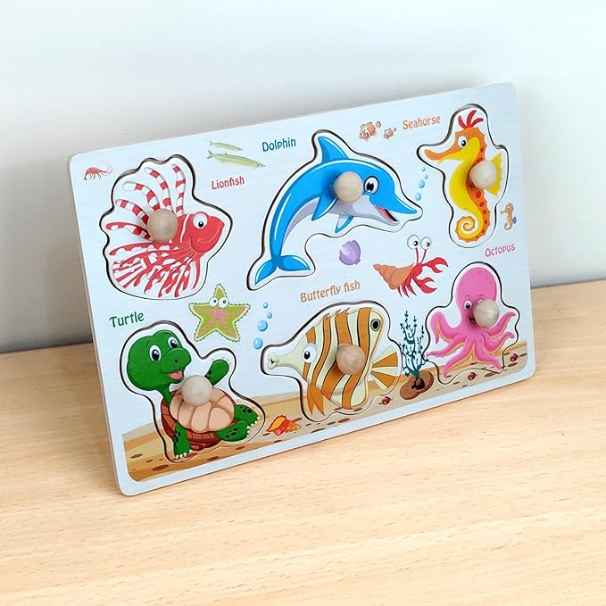TIPTOP Aquatic Animal Peg Puzzle (2) | Packaging View