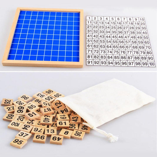 TIPTOP Wooden Hundred Board | Number Tiles Detail