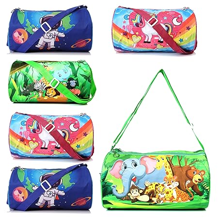 TIPTOP Kids Polyester Duffle Bag for Gym Swimming and Travel - Random Design