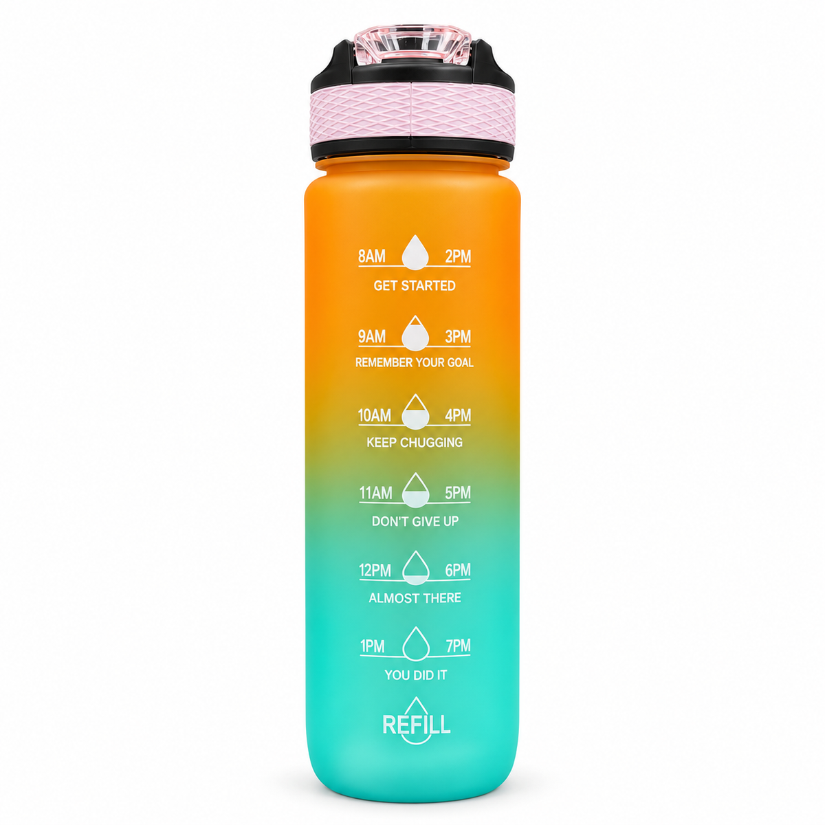 Motivational Water Bottle 1000 ML | BPA-Free with Leak-Proof