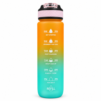 Motivational Water Bottle 1000 ML | BPA-Free with Leak-Proof