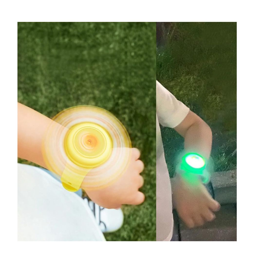Hi5Toys Kids LED Spinner Slap Wrist Band Toy for Fun