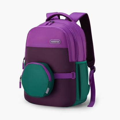 American Tourister Zipper Hestia 3.0 Polyester Men's Backpack (Free Size, Purple) With 1 Year Warranty