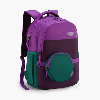 American Tourister Zipper Hestia 3.0 Polyester Men's Backpack (Free Size, Purple) With 1 Year Warranty