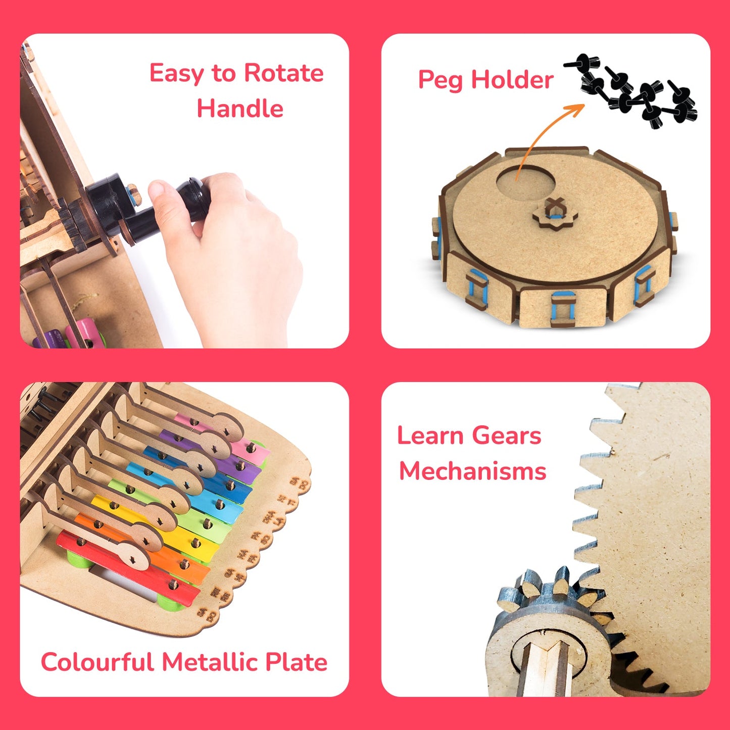 Xylofun Music Machine STEM Construction Toy: Learn Music, Gears, Boost Creativity