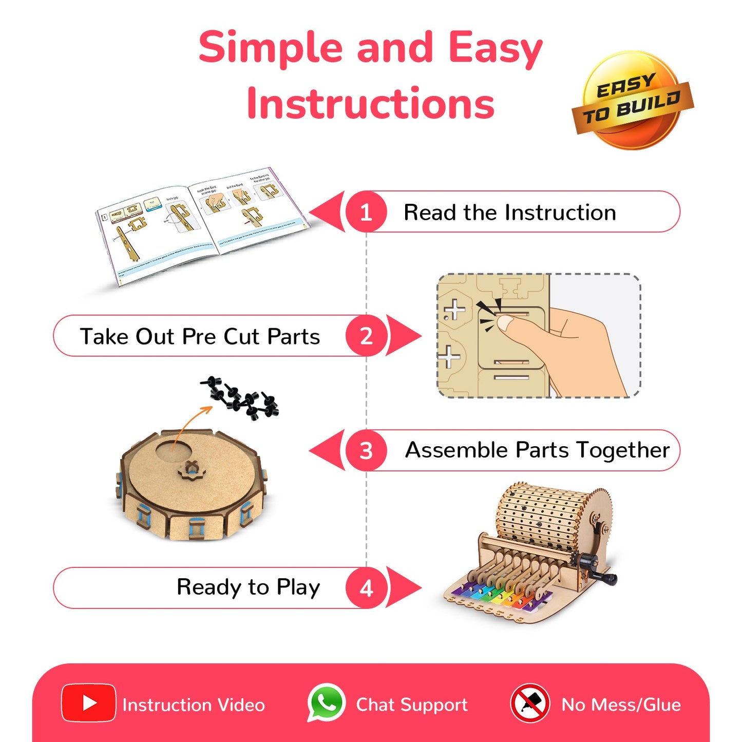 Xylofun Music Machine STEM Construction Toy: Learn Music, Gears, Boost Creativity