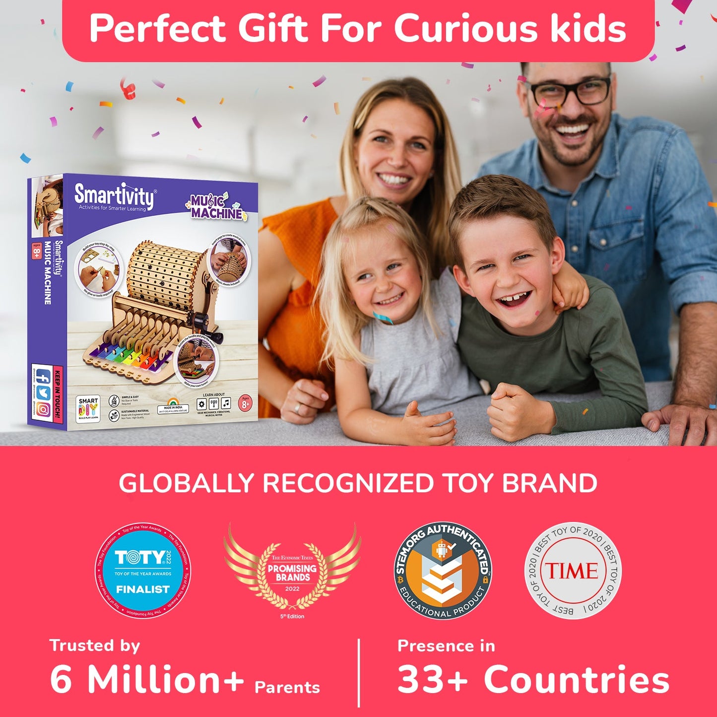 Xylofun Music Machine STEM Construction Toy: Learn Music, Gears, Boost Creativity