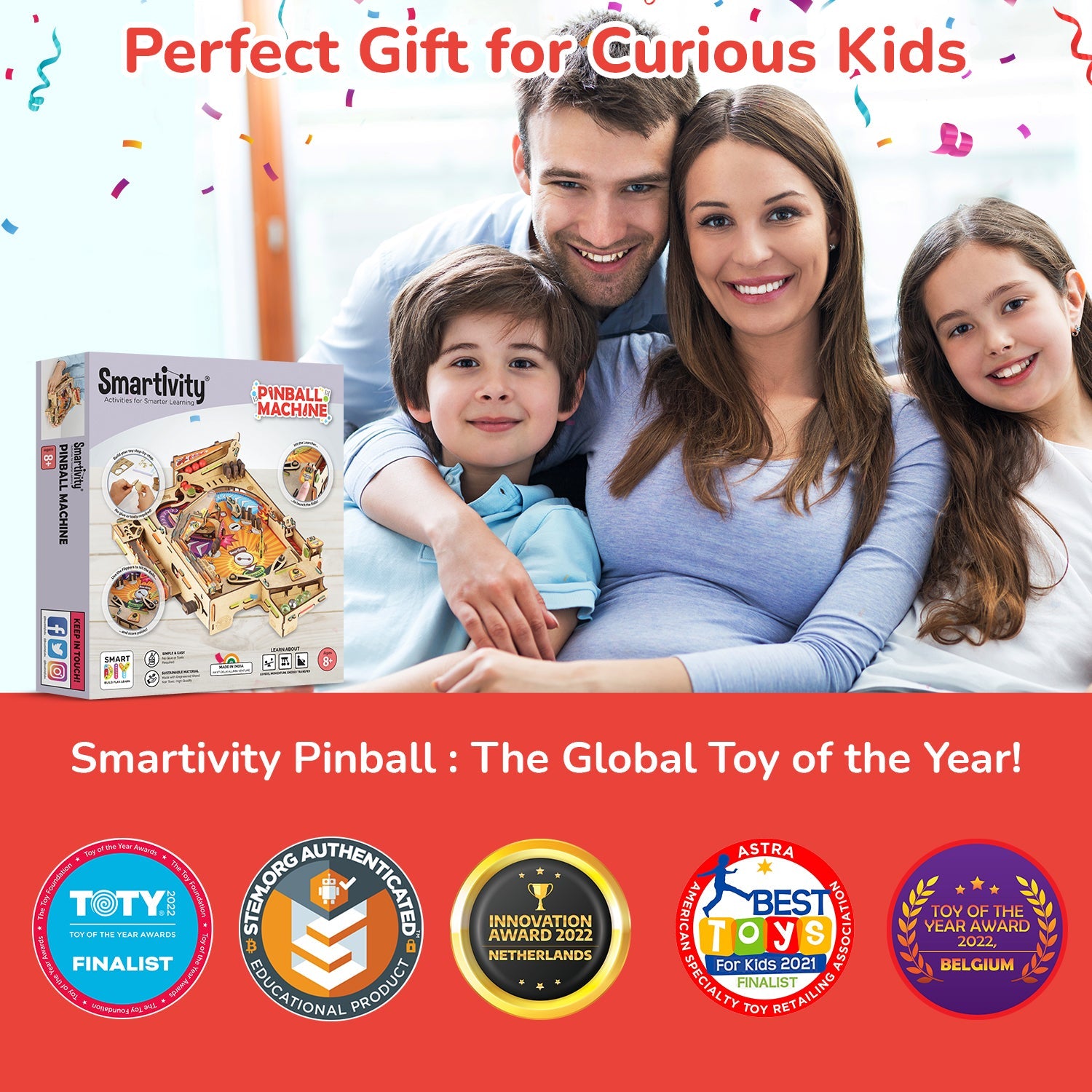 Build Your Own Wooden Pinball Machine: DIY STEM Kit for Kids 8+