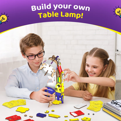 DIY STEM Educational Table Lamp Building Kit for Kids 8-14 Years with Organizer