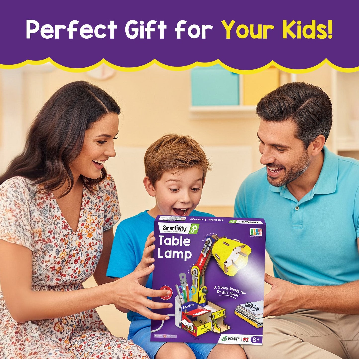 DIY STEM Educational Table Lamp Building Kit for Kids 8-14 Years with Organizer