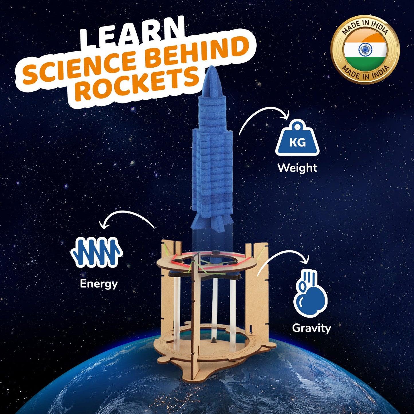 Smartivity Blast-Off Space Rocket DIY STEM Kit for Kids 6+ Educational Toy