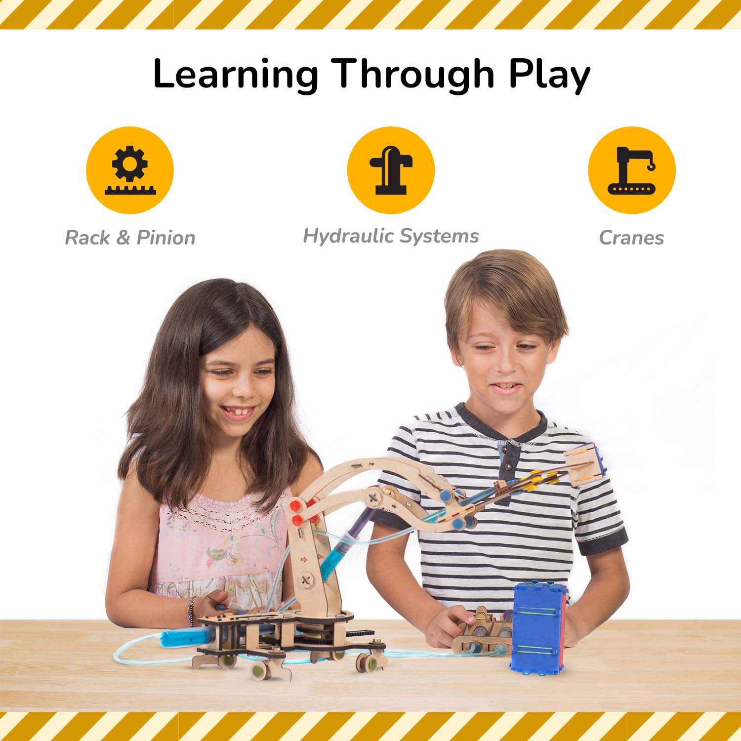 Smartivity DIY Hydraulic Crane STEM Kit: Build & Lift Educational Toy