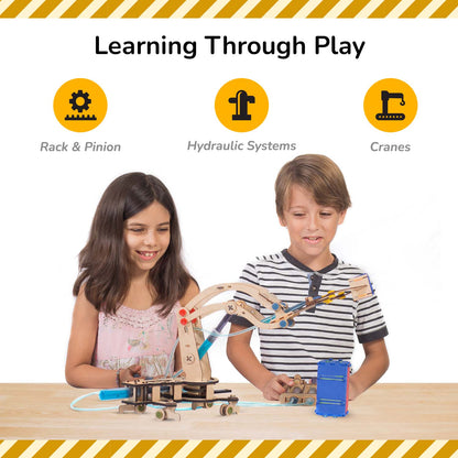 Smartivity DIY Hydraulic Crane STEM Kit: Build & Lift Educational Toy