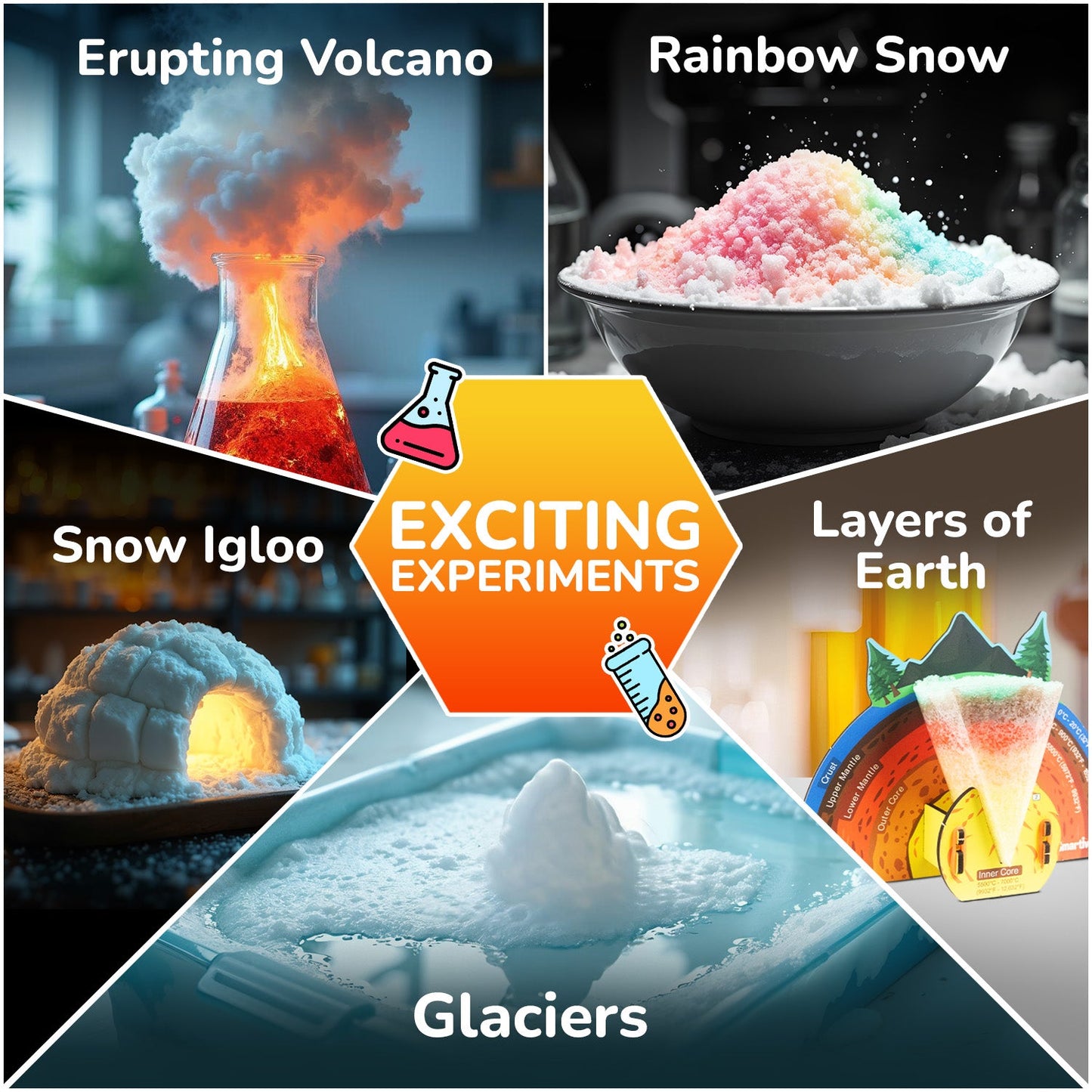 Mega Crystal Earth Science Kit for Kids 8-14 STEM Learning Toy