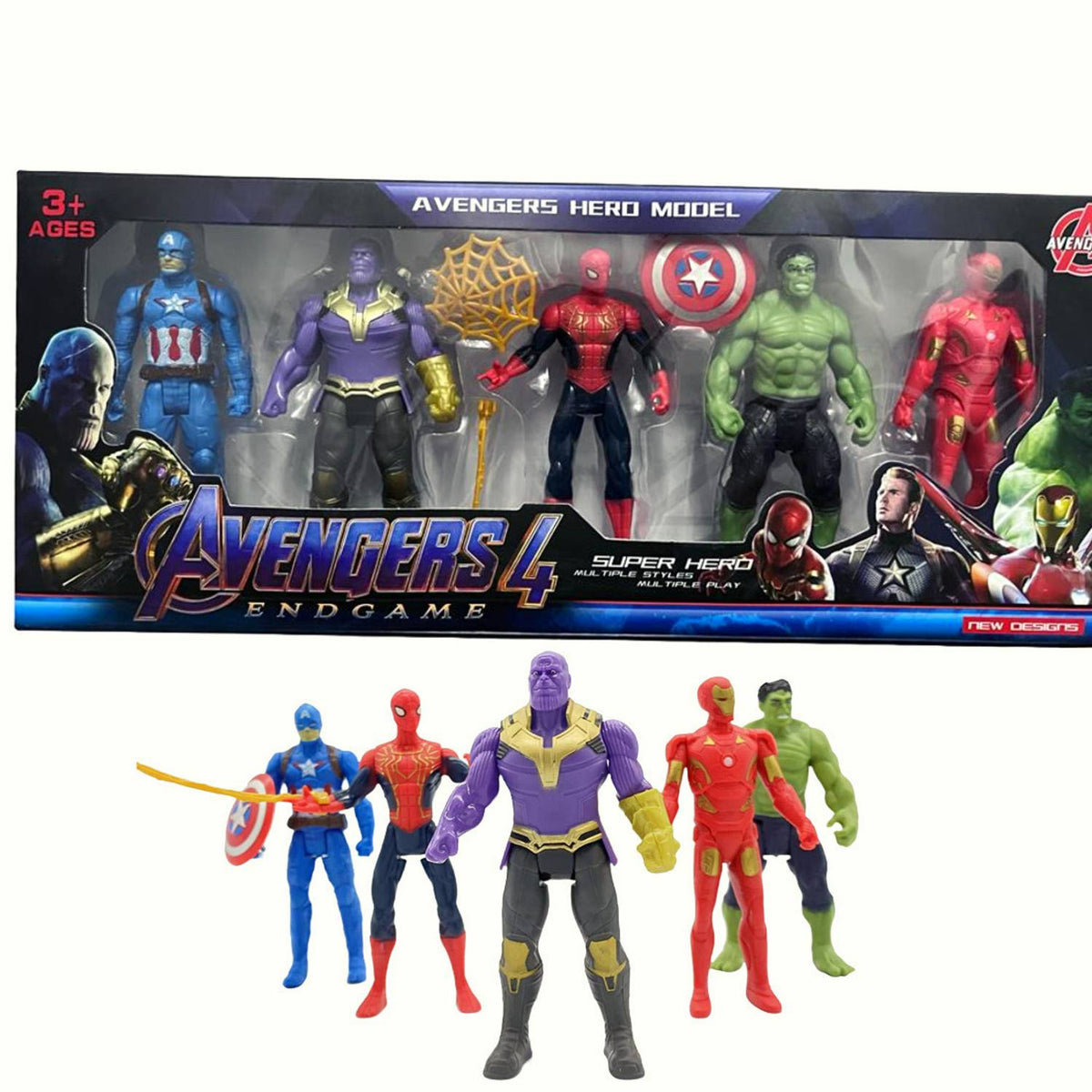 FUNDRIFT Avengers Super Hero Action Figure Toy Set for Kids 4.7"